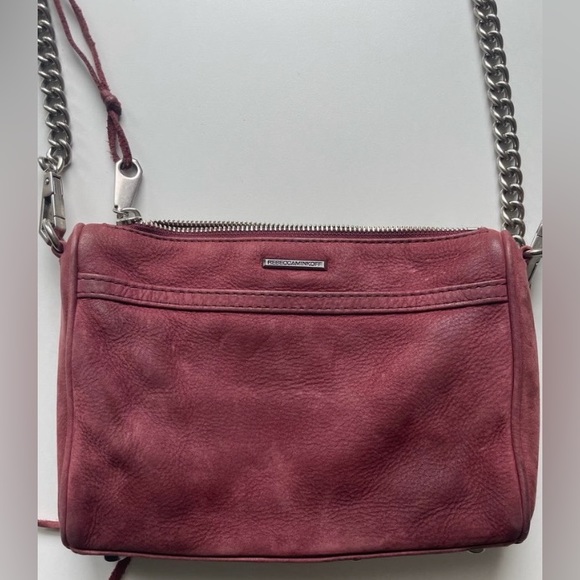 EUC Rebecca Minkoff Deep Wine Leather Crossbody Bag Gorgeous Hardware - Picture 7 of 7